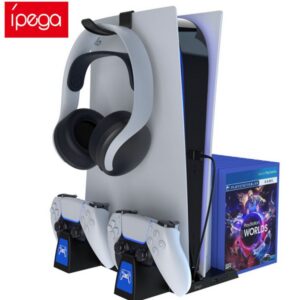 P5 Controller Dual Charging Dock with Headphone Stand