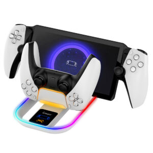 Vibrant RGB Dual-Charging Handheld Console Dock